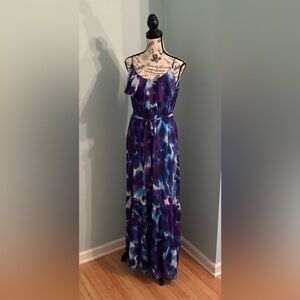 Bisou Bisou Vibrant Purple and Blue Maxi Dress